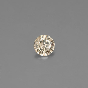 Diamante Color champagne naturale da 0.13 ct, Taglio rotondo, VS