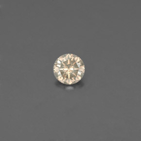 Diamante Color champagne naturale da 0.08 ct, Taglio rotondo, VS