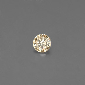 Diamante Color champagne naturale da 0.07 ct, Taglio rotondo, VS