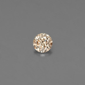 Diamante Color champagne naturale da 0.08 ct, Taglio rotondo, VS