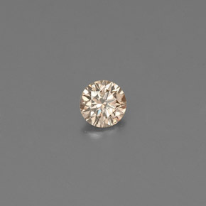 Diamante Color champagne naturale da 0.08 ct, Taglio rotondo, VS