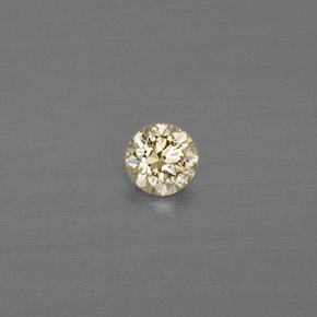 Diamante naturale giallo da 0,08 ct, taglio rotondo, VS