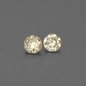 Gemme di Diamante Color champagne naturale da  ct, Taglio rotondo, VS