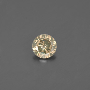 Diamante naturale giallo da 0,20 ct, taglio rotondo, VS