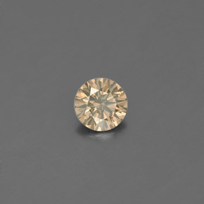 Diamante Color champagne naturale da 0.18 ct, Taglio rotondo, VS