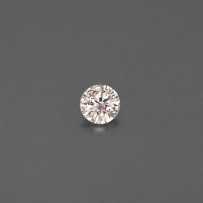 Diamante Color champagne naturale da 0.08 ct, Taglio rotondo, VS