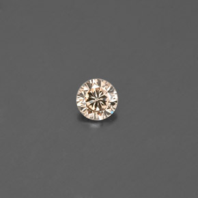 Diamante Color champagne naturale da 0.11 ct, Taglio rotondo, VS