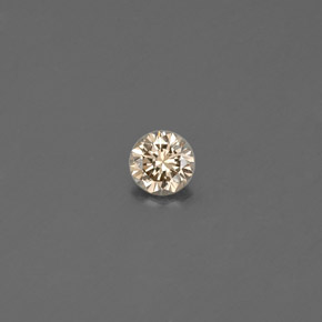 Diamante Color champagne naturale da 0.09 ct, Taglio rotondo, VS