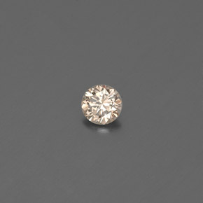Diamante Color champagne naturale da 0.09 ct, Taglio rotondo, VS