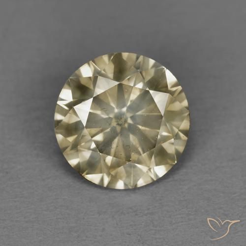 1.54ct Naturale Color cognac Diamante, Rotondo, SI