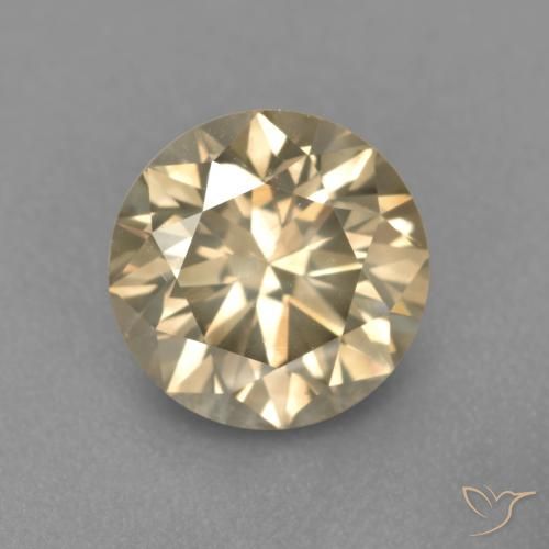 1.67ct Naturale Color cognac Diamante, Rotondo, SI