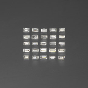 Diamante naturale bianco da 0,42 ct, baguette, SI