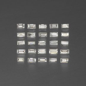 Diamante naturale bianco da 0,42 ct, baguette, SI