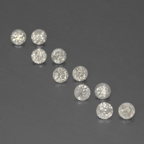 Diamante naturale bianco da  ct, taglio rotondo, SI
