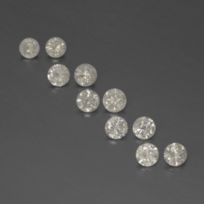 Gemme di Diamante Bianco naturale da  ct, Taglio rotondo, SI