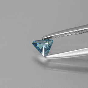 Diamante Blu naturale da 0.12 ct, Taglio trillion, SI