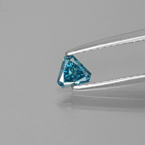 Diamante naturale blu da 0,18 ct, trillion, SI