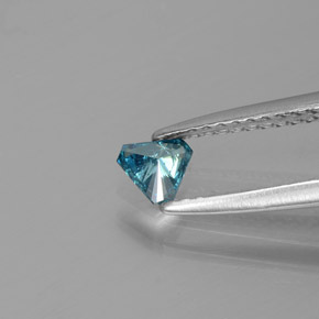 Diamante naturale blu da 0,18 ct, trillion, SI