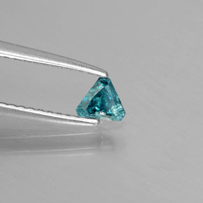 Diamante Blu naturale da 0.16 ct, Taglio trillion, SI