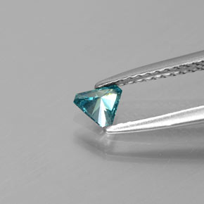 Diamante Blu naturale da 0.16 ct, Taglio trillion, SI