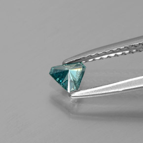 Diamante naturale blu da 0,14 ct, trillion, SI