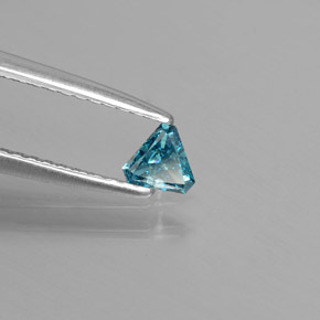 Diamante Blu naturale da 0.13 ct, Taglio trillion, SI