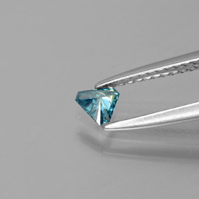 Diamante Blu naturale da 0.13 ct, Taglio trillion, SI
