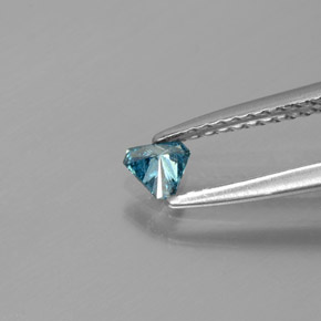 Diamante Blu naturale da 0.14 ct, Taglio trillion, SI