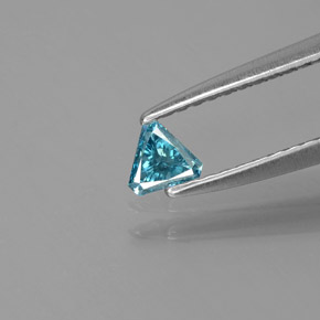 Diamante naturale blu da 0,10 ct, trillion, SI