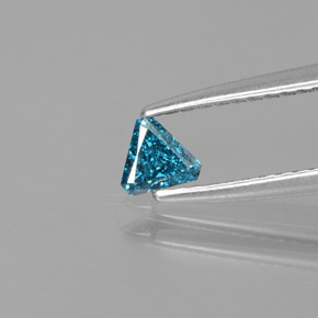 Diamante Blu naturale da 0.14 ct, Taglio trillion, SI
