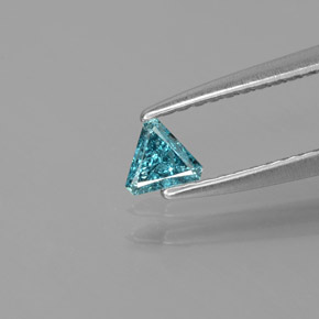 Diamante Blu naturale da 0.10 ct, Taglio trillion, SI