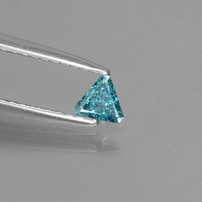 Diamante Blu naturale da 0.10 ct, Taglio trillion, SI