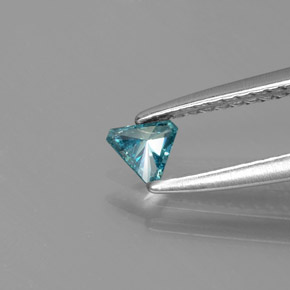 Diamante Blu naturale da 0.10 ct, Taglio trillion, SI