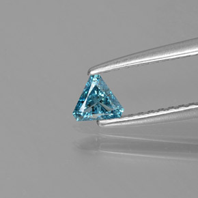 Diamante naturale blu da 0,13 ct, trillion, SI