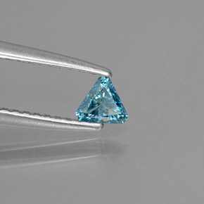 Diamante naturale blu da 0,13 ct, trillion, SI