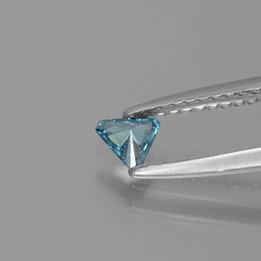 Diamante naturale blu da 0,13 ct, trillion, SI