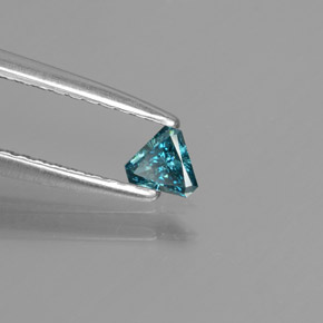 Diamante naturale blu da 0,11 ct, trillion, SI