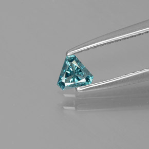 Diamante Blu naturale da 0.12 ct, Taglio trillion, SI
