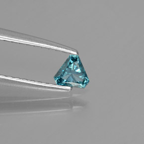 Diamante Blu naturale da 0.12 ct, Taglio trillion, SI