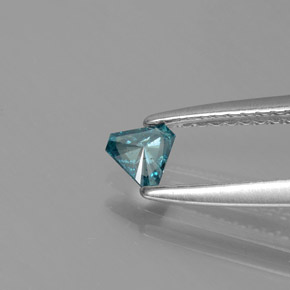 Diamante Blu naturale da 0.12 ct, Taglio trillion, SI