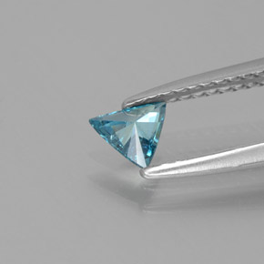 Diamante Blu naturale da 0.17 ct, Taglio trillion, SI