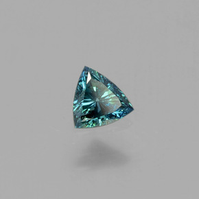 Diamante Blu verdastro naturale da 0.16 ct, Taglio trillion, SI