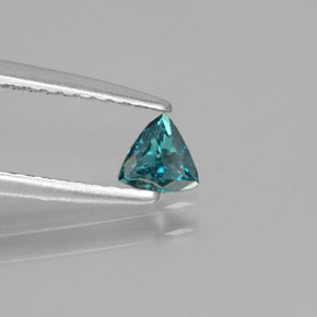 Diamante Blu verdastro naturale da 0.19 ct, Taglio trillion, SI