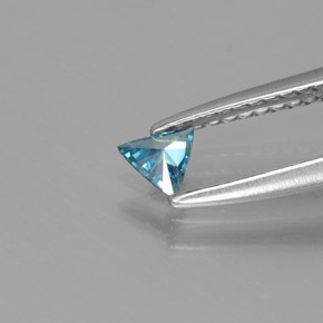 Diamante naturale blu da 0,09 ct, trillion, SI