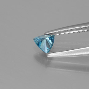 Diamante naturale blu da 0,17 ct, trillion, SI