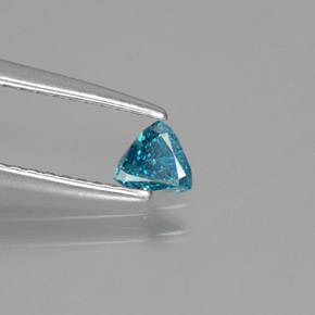 Diamante Blu naturale da 0.14 ct, Taglio trillion, SI