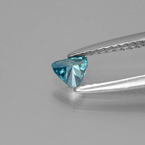 Diamante Blu naturale da 0.14 ct, Taglio trillion, SI