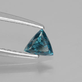 Diamante Blu verdastro naturale da 0.16 ct, Taglio trillion, SI