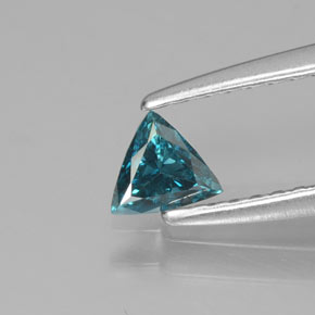 Diamante naturale verde da 0,15 ct, trillion, SI