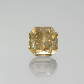 Diamante naturale oro da 2,74 ct, taglio smeraldo, SI